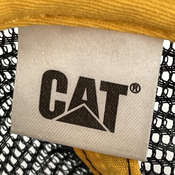 CAT SnapBack Trucker Hat Adjustable Mesh Back Gray Black Embroidered 6 Panel - Picture 7 of 8